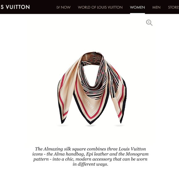 Authentic Louis Vuitton Scarf Monogram Pattern Alma Bag Print Beige Silk Wrap - Picture 15 of 16